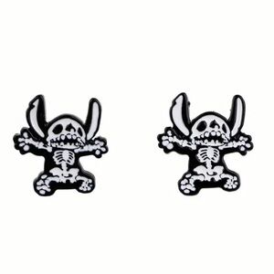 Halloween Stitch skeleton earrings